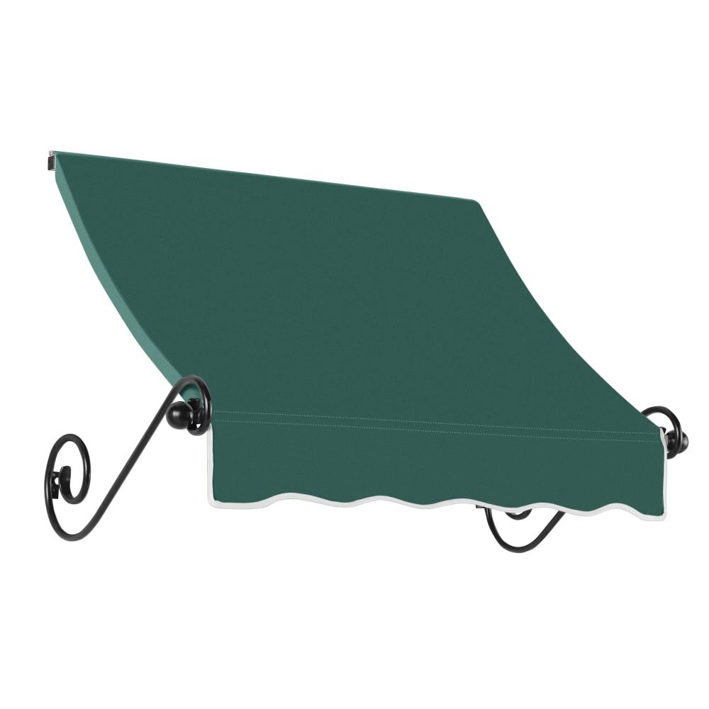 Awntech 4.375 ft Charleston Fixed Awning Acrylic Fabric, Forest. Picture 1