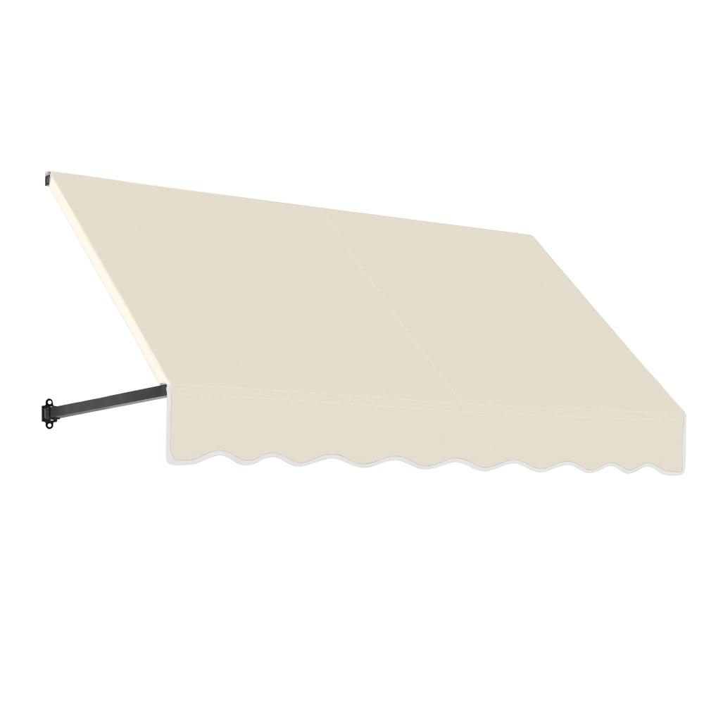 Awntech 6.375 ft Dallas Retro Fixed Awning Acrylic Fabric, Linen. Picture 1