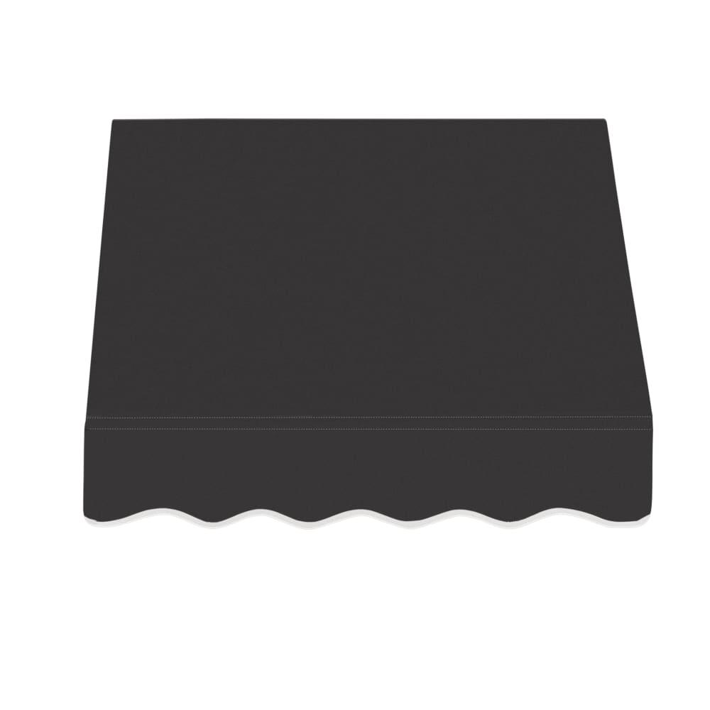 Awntech 4.375 ft San Francisco Fixed Awning Acrylic Fabric, Black. Picture 2