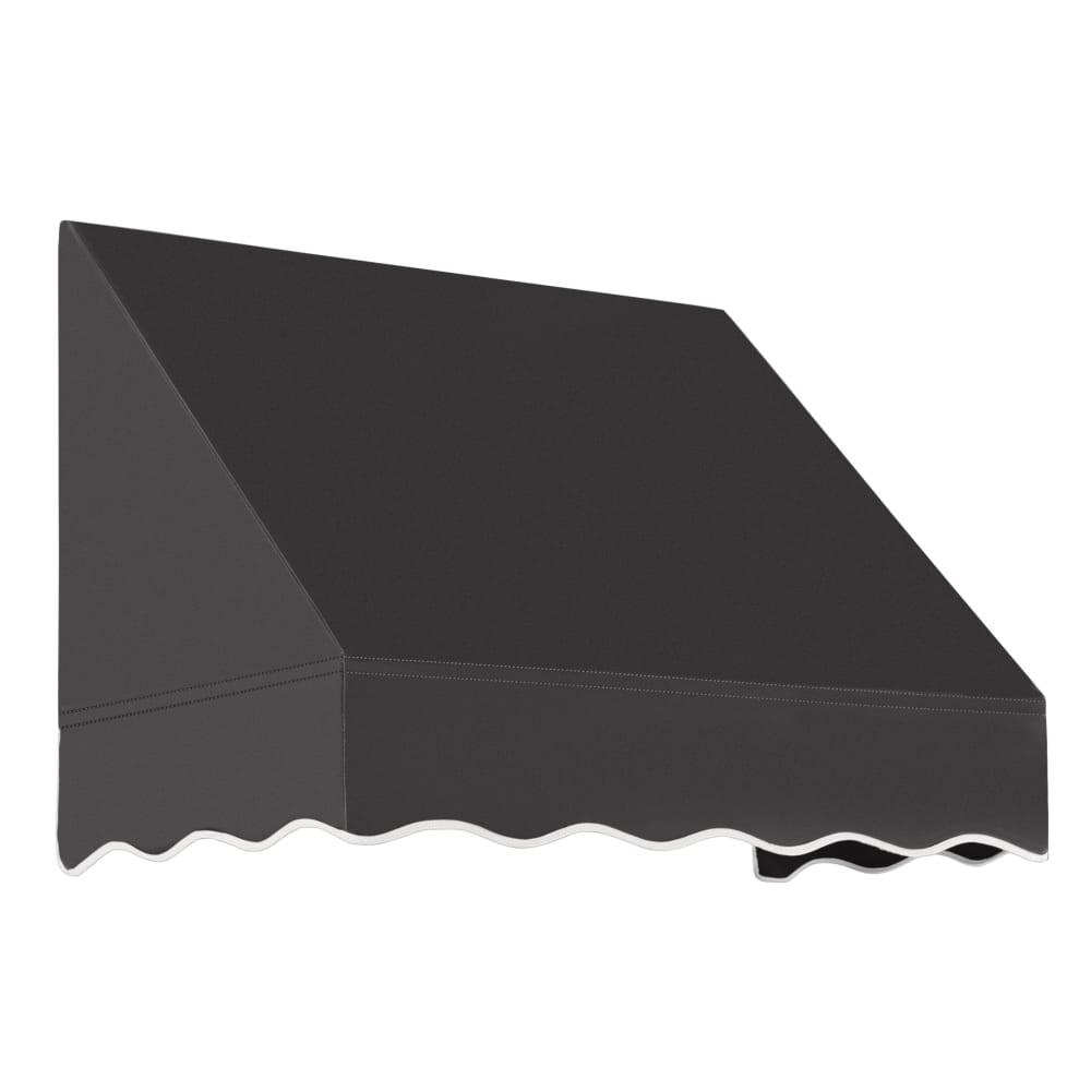 Awntech 4.375 ft San Francisco Fixed Awning Acrylic Fabric, Black. Picture 1