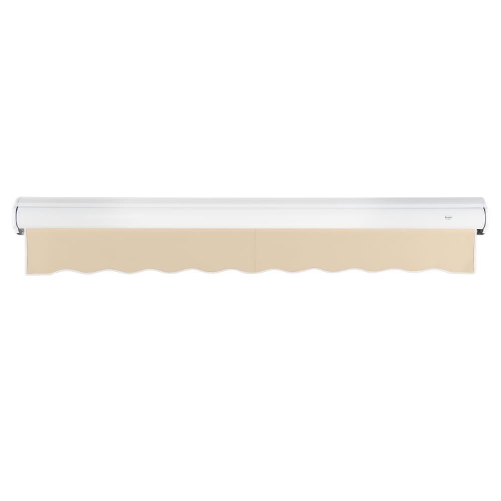 24' x 10' Full Cassette Manual Patio Retractable Awning Acrylic Fabric, Tan. Picture 4
