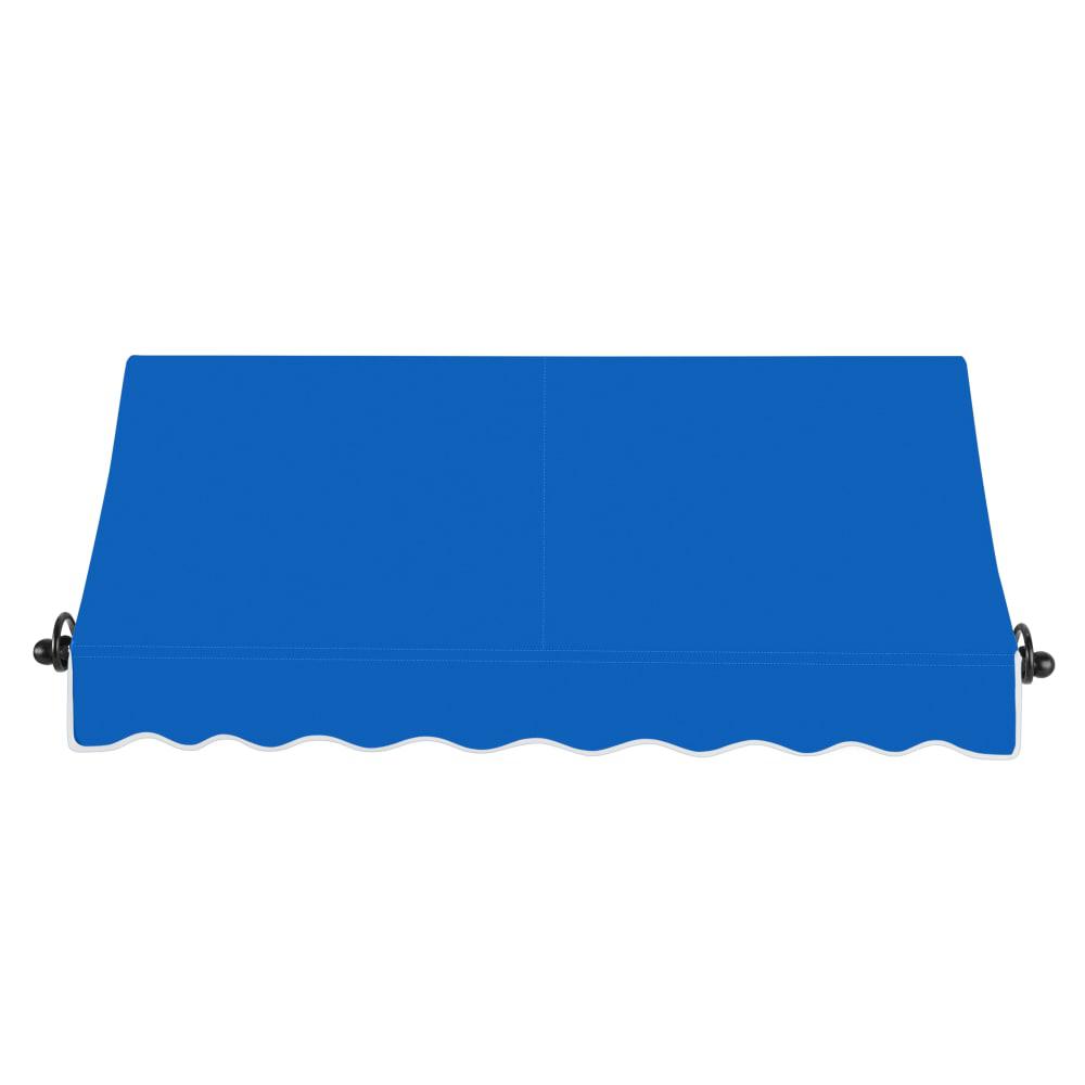 Awntech 5.375 ft Charleston Fixed Awning Acrylic Fabric, Bright Blue. Picture 2