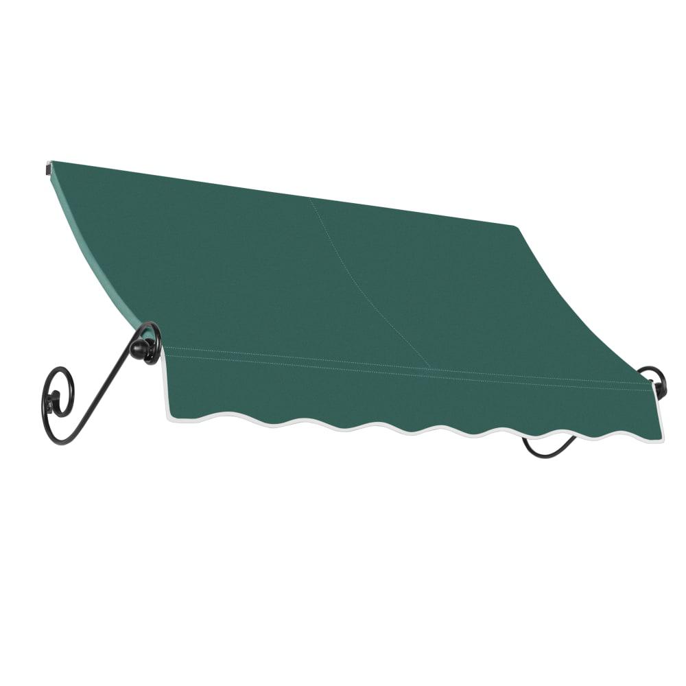 Awntech 5.375 ft Charleston Fixed Awning Acrylic Fabric, Forest. Picture 1