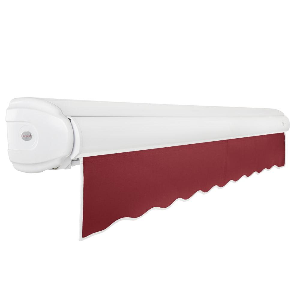 8' x 6.5' Full Cassette Right Motorized Patio Retractable Awning, Burgundy. Picture 2