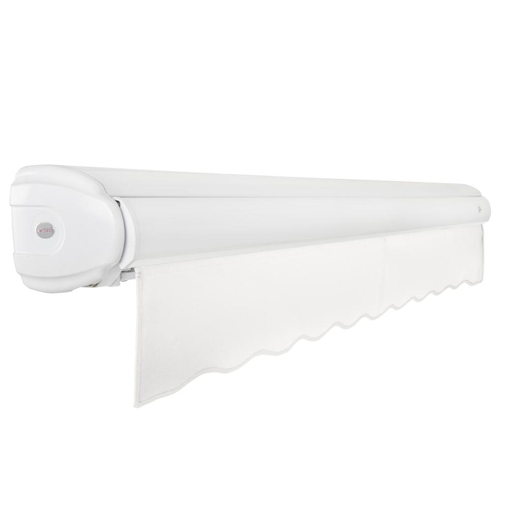 8' x 6.5' Full Cassette Right Motorized Patio Retractable Awning, White. Picture 2