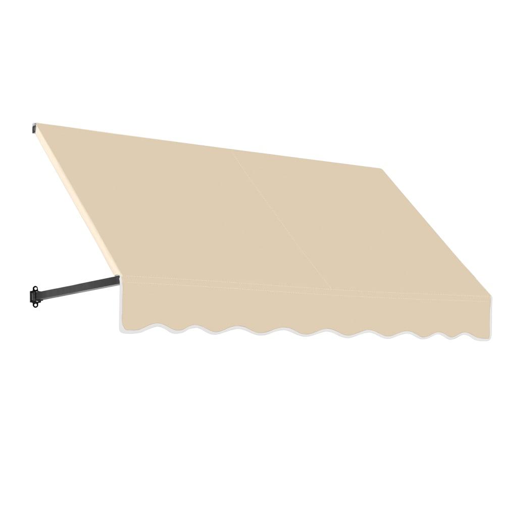 Awntech 8.375 ft Dallas Retro Fixed Awning Acrylic Fabric, Tan. Picture 1