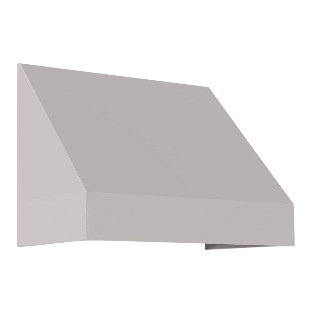 Awntech 3.375 ft New Yorker Fixed Awning Acrylic Fabric, Gray. Picture 1