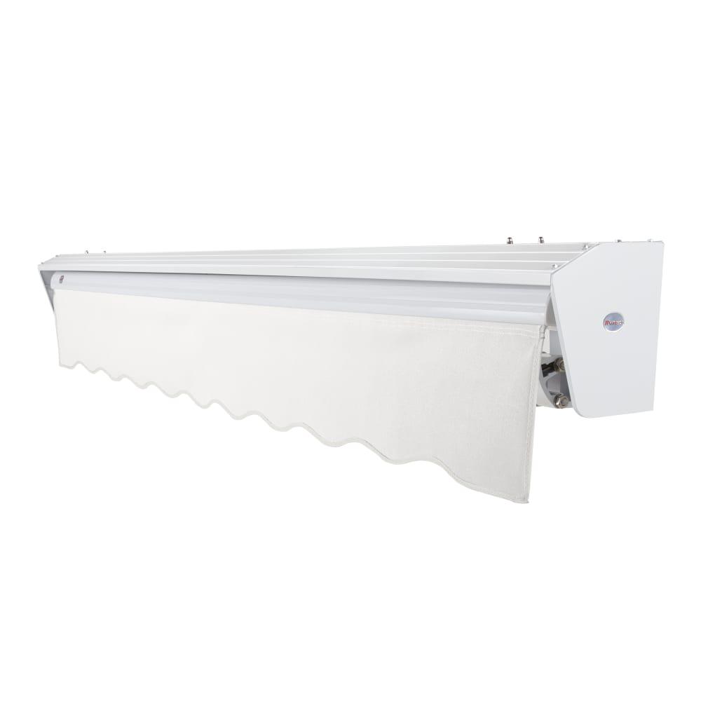 12' x 10' Destin Left Motor Left Motorized Patio Retractable Awning, White. Picture 2