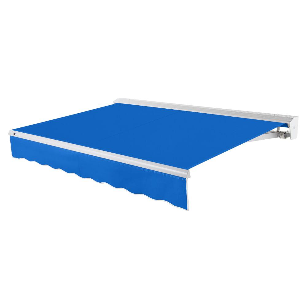 12' x 10' Destin Left Motor Left Motorized Patio Retractable Awning, Bright Blue. Picture 1
