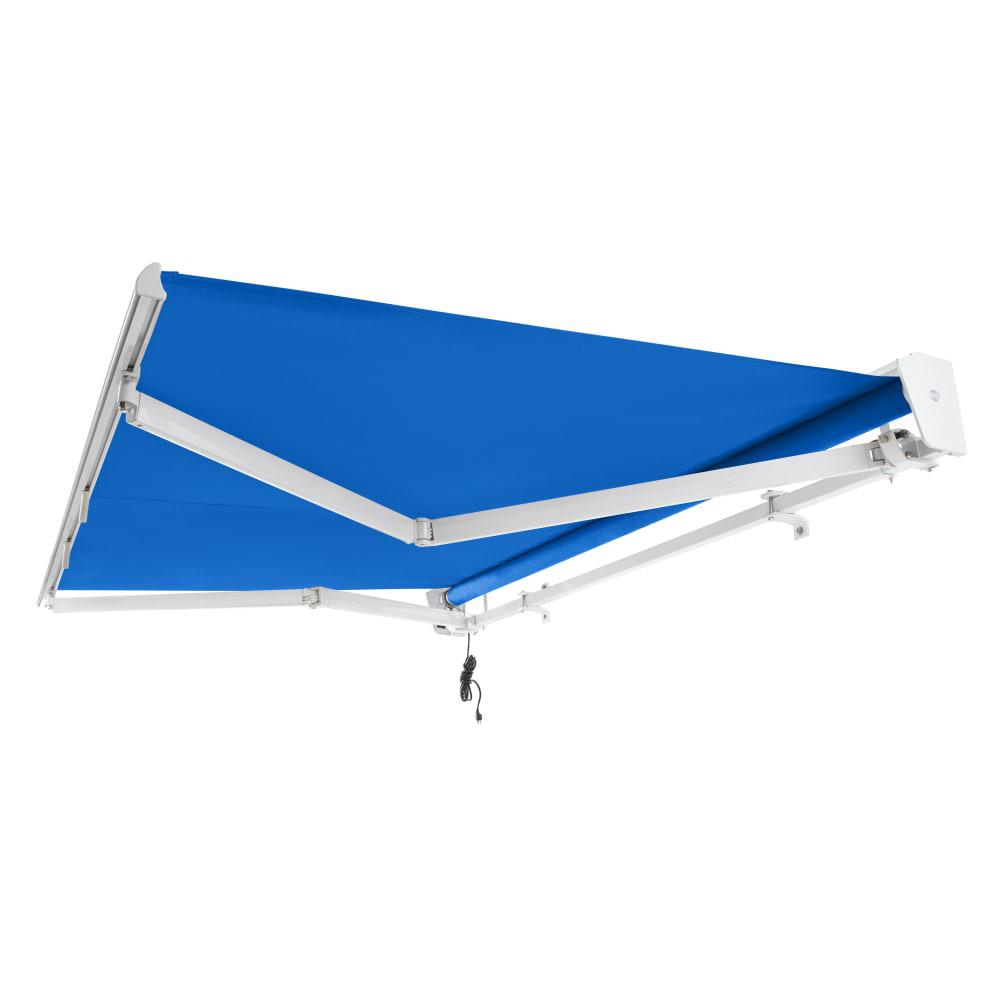 12' x 10' Destin Left Motor Left Motorized Patio Retractable Awning, Bright Blue. Picture 7