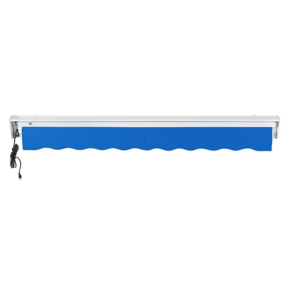 12' x 10' Destin Left Motor Left Motorized Patio Retractable Awning, Bright Blue. Picture 4