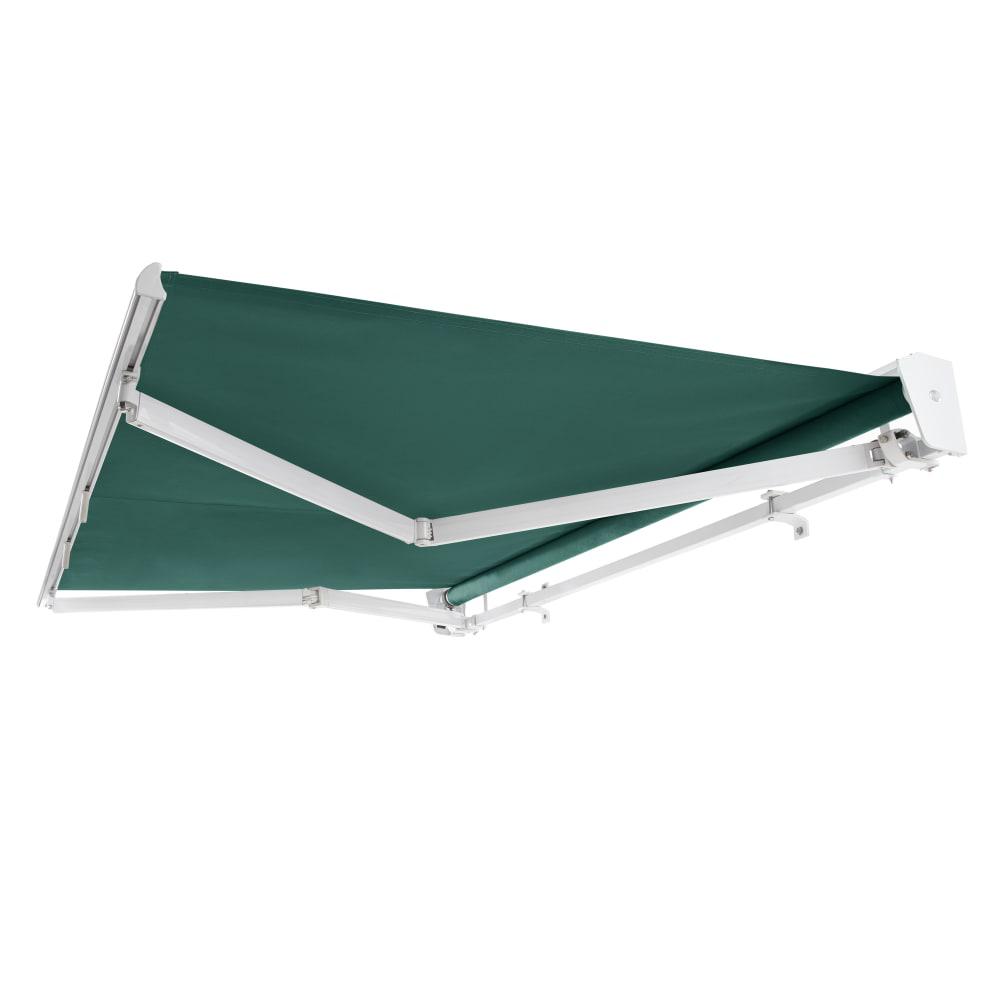 12' x 10' Destin Manual Manual Patio Retractable Awning Acrylic Fabric, Forest. Picture 7