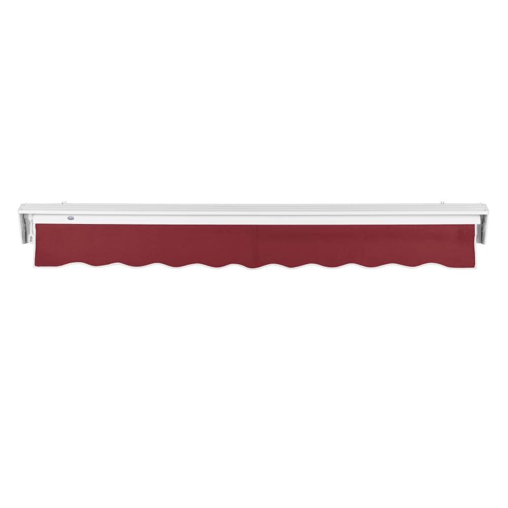 12' x 10' Destin Manual Manual Patio Retractable Awning Acrylic Fabric, Burgundy. Picture 4