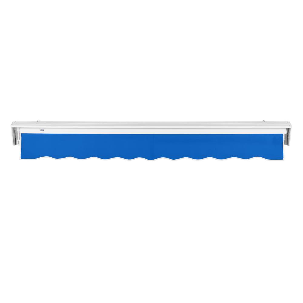 14' x 10' Destin Manual Patio Retractable Awning Acrylic Fabric, Bright Blue. Picture 4