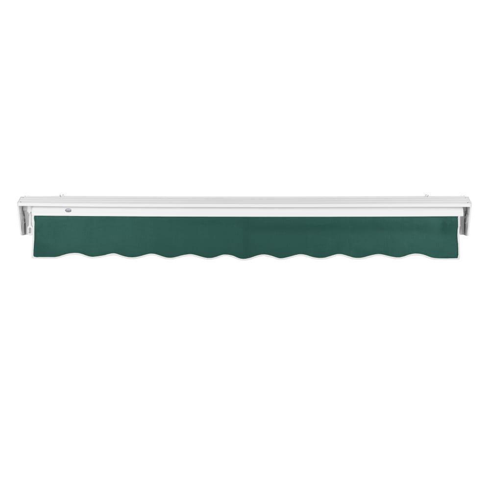 12' x 10' Destin Manual Manual Patio Retractable Awning Acrylic Fabric, Forest. Picture 4
