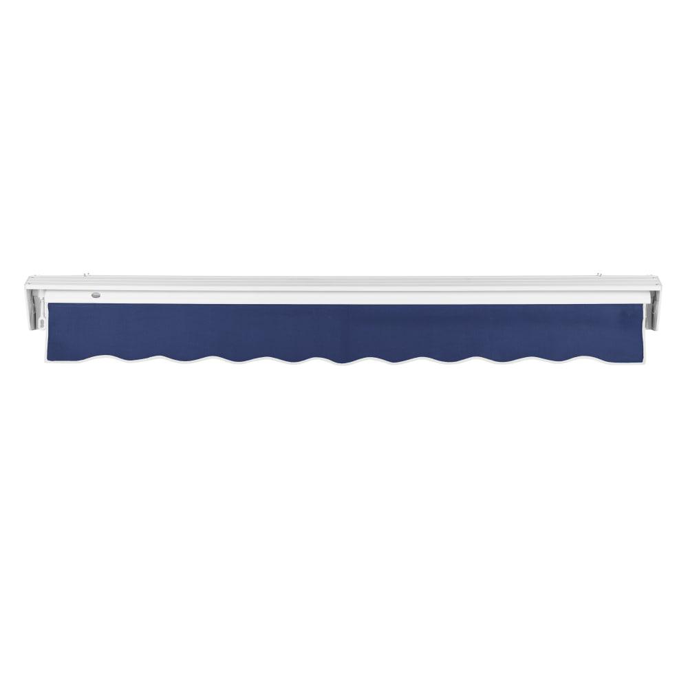 14' x 10' Destin Manual Manual Patio Retractable Awning Acrylic Fabric, Navy. Picture 4