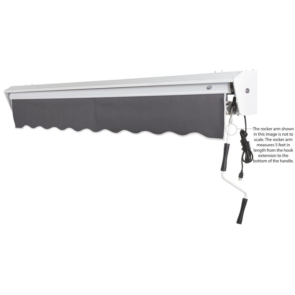 12' x 10' Destin Right Motor Right Motorized Patio Retractable Awning, Gunmetal. Picture 6