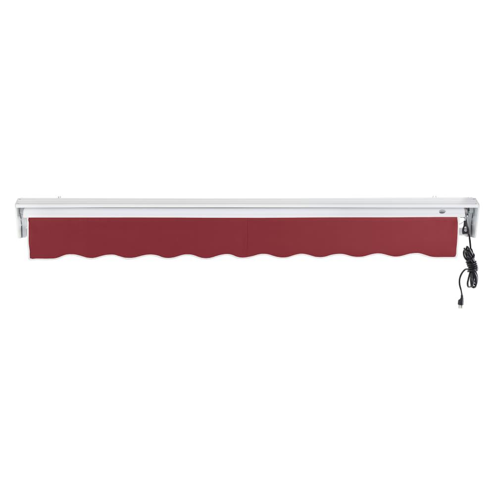 12' x 10' Destin Right Motor Right Motorized Patio Retractable Awning, Burgundy. Picture 4