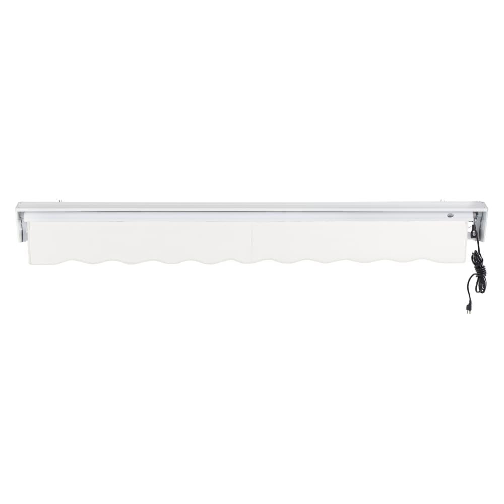 12' x 10' Destin Right Motor Right Motorized Patio Retractable Awning, White. Picture 4