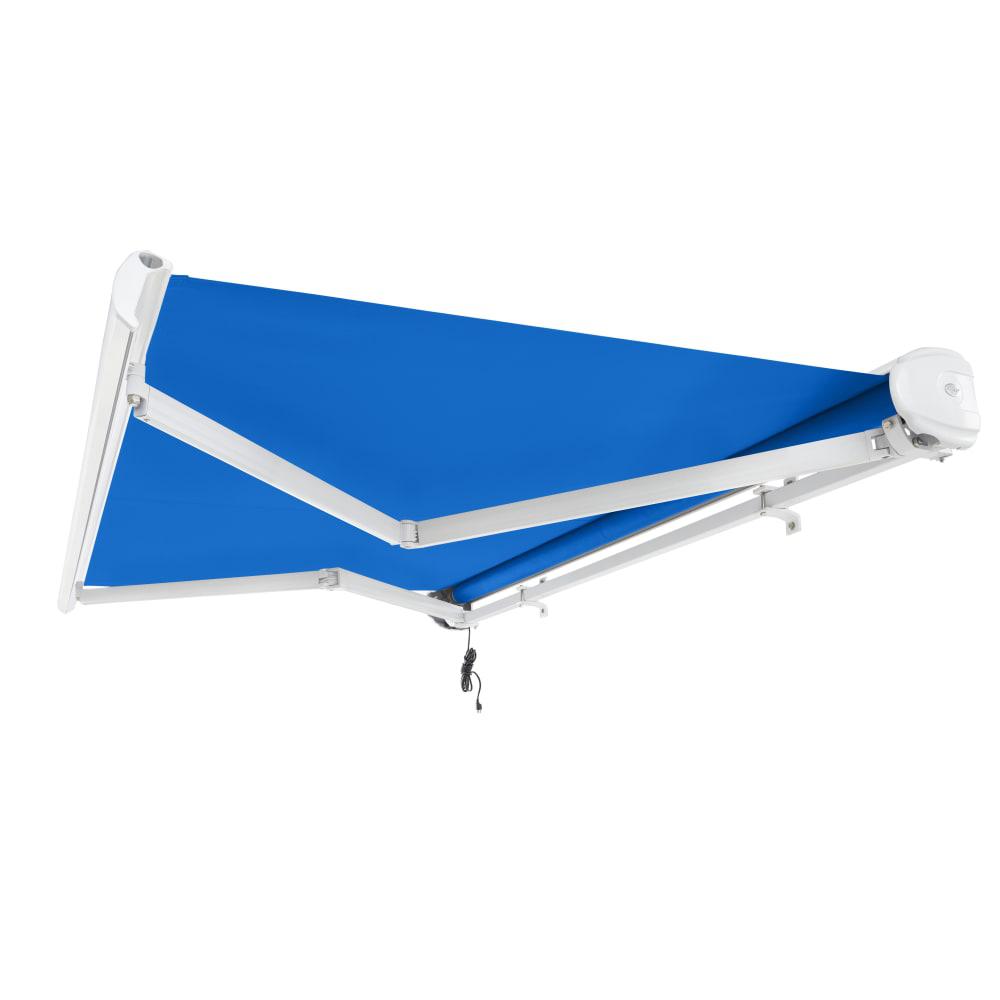 12' x 10' Full Cassette Left Motorized Patio Retractable Awning, Bright Blue. Picture 7