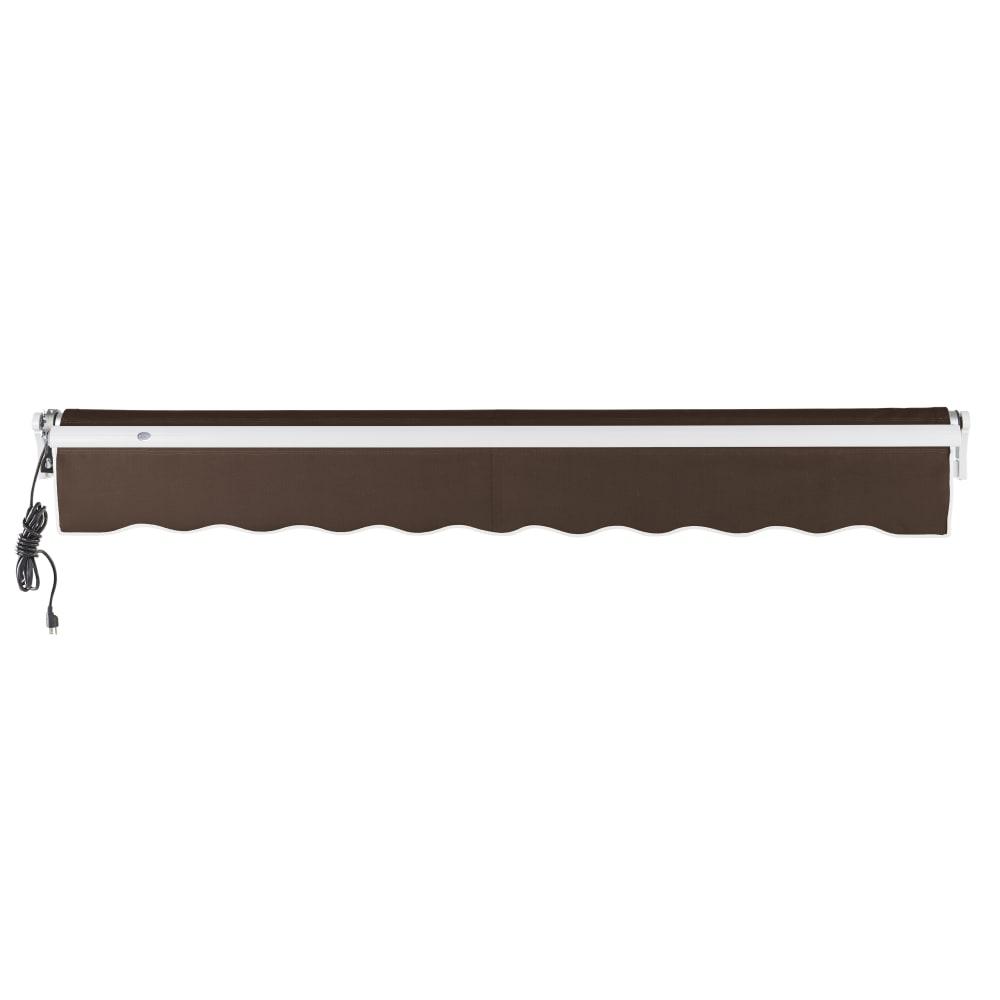 12' x 10' Maui Left Motor Left Motorized Patio Retractable Awning, Brown. Picture 4