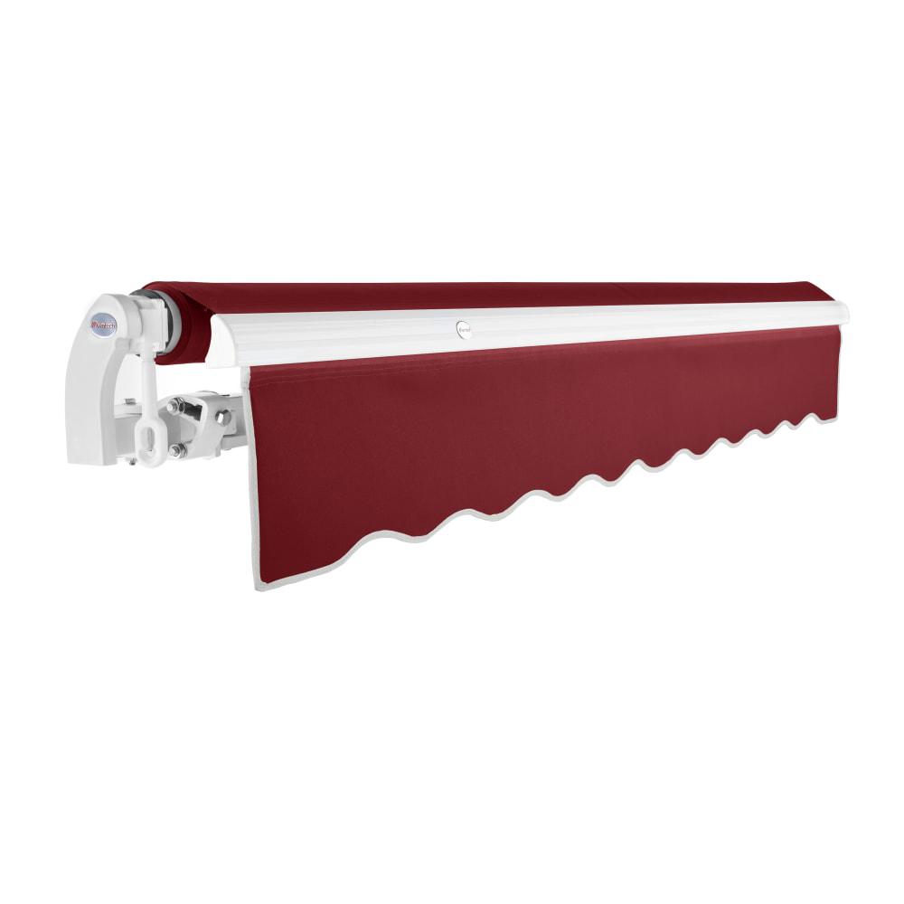 12' x 10' Maui Manual Manual Patio Retractable Awning Acrylic Fabric, Burgundy. Picture 2