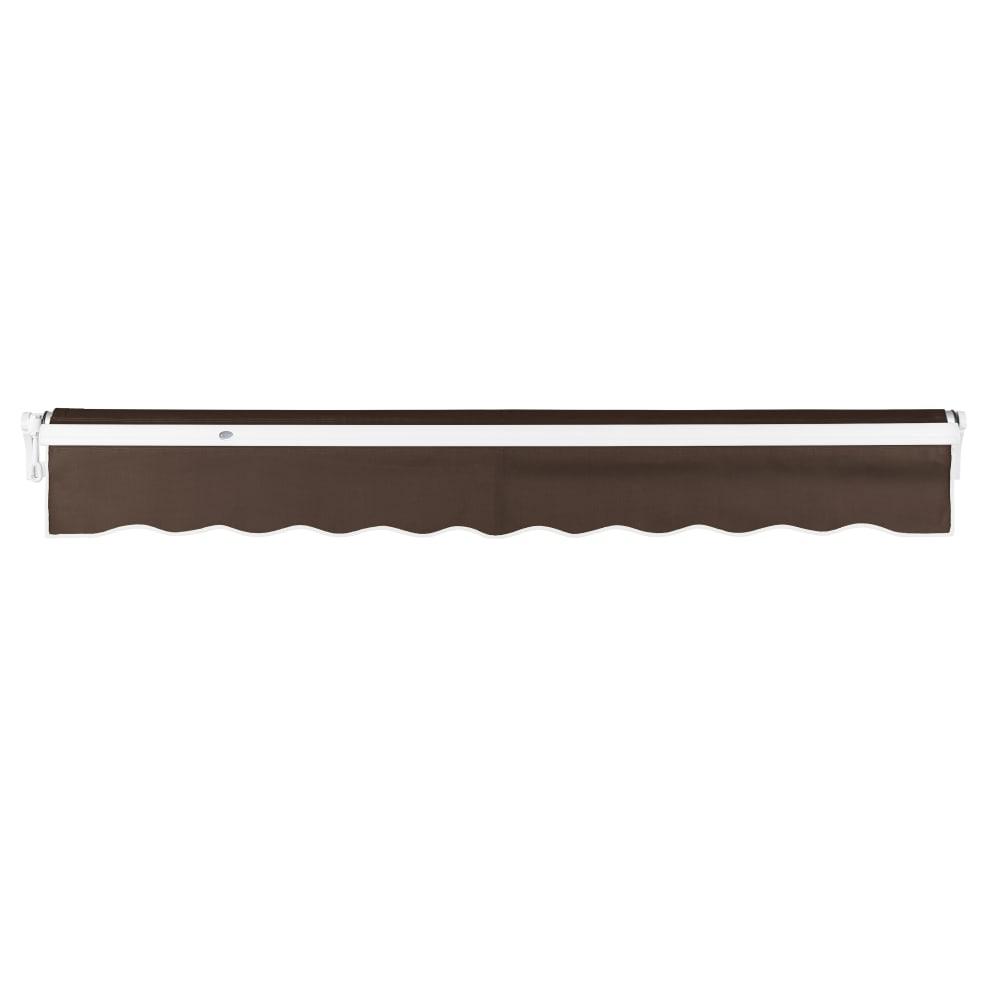 12' x 10' Maui Manual Manual Patio Retractable Awning Acrylic Fabric, Brown. Picture 4