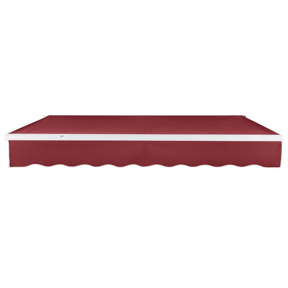 12' x 10' Maui Manual Manual Patio Retractable Awning Acrylic Fabric, Burgundy. Picture 3