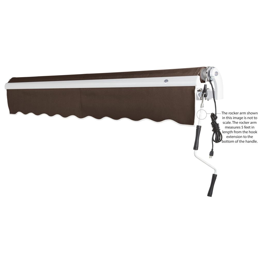 14' x 10' Maui Right Motor Right Motorized Patio Retractable Awning, Brown. Picture 6