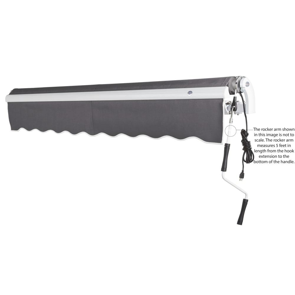 12' x 10' Maui Right Motor Right Motorized Patio Retractable Awning, Gunmetal. Picture 6