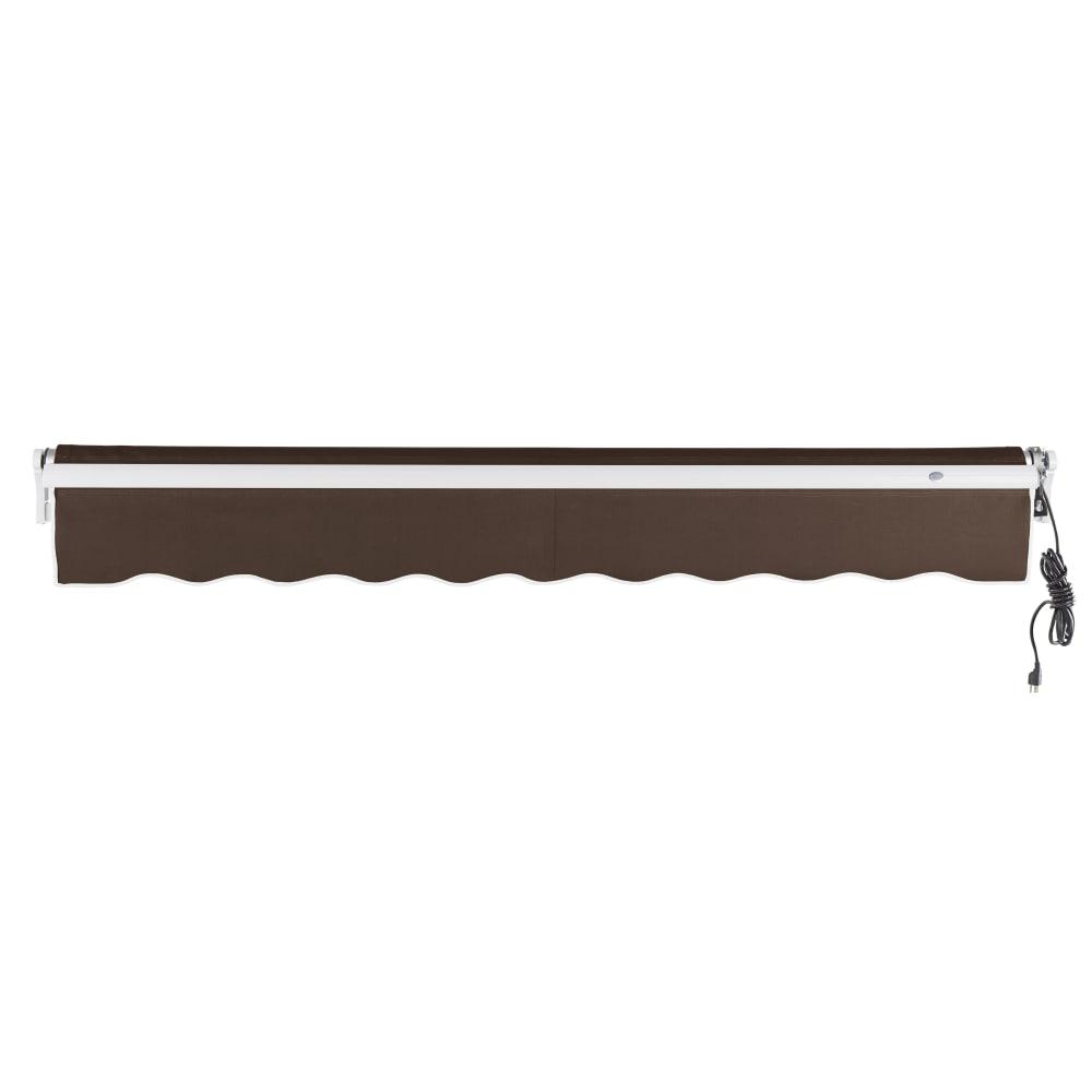14' x 10' Maui Right Motor Right Motorized Patio Retractable Awning, Brown. Picture 4