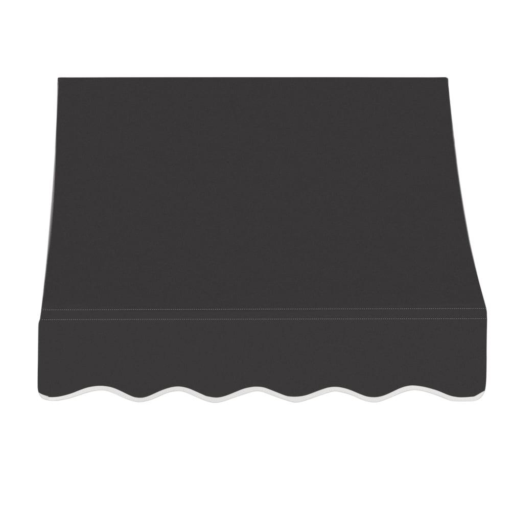 Awntech 4.375 ft Nantucket Fixed Awning Acrylic Fabric, Black. Picture 2