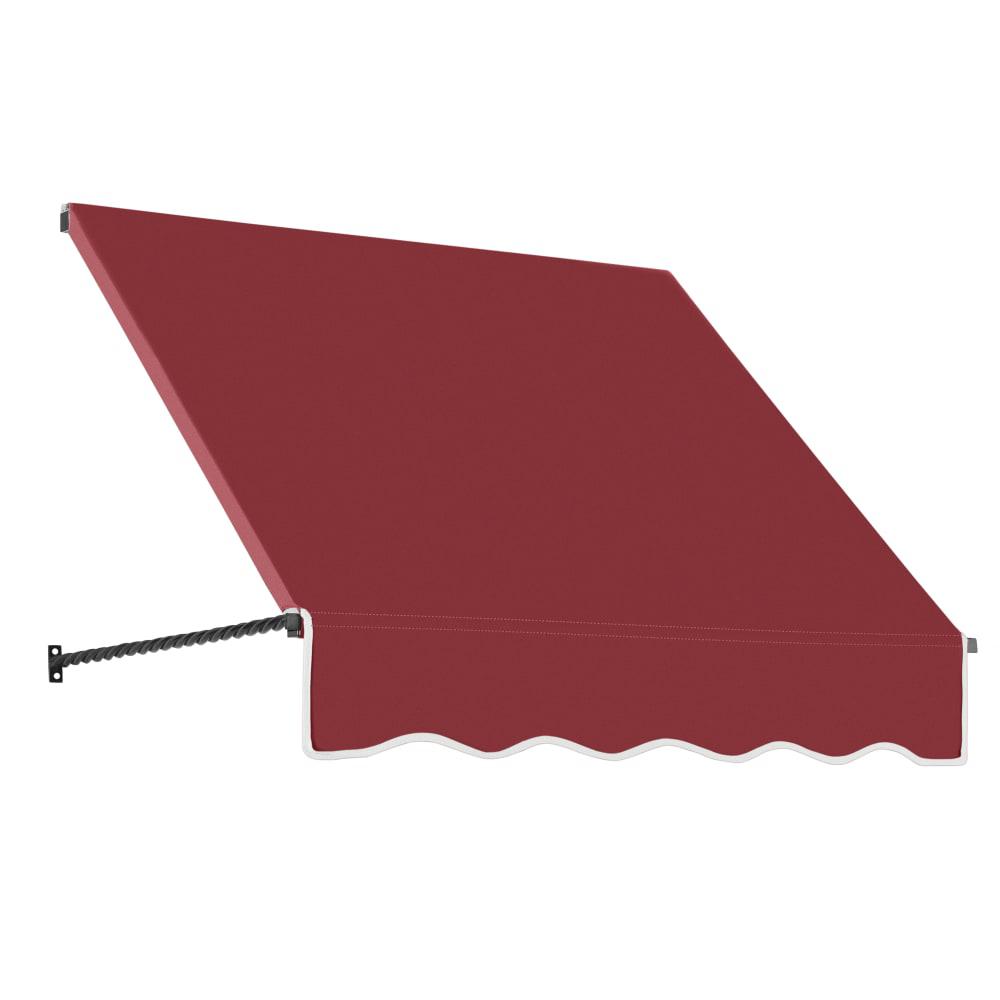 Awntech 4.375 ft Santa Fe Fixed Awning Acrylic Fabric, Burgundy. Picture 1