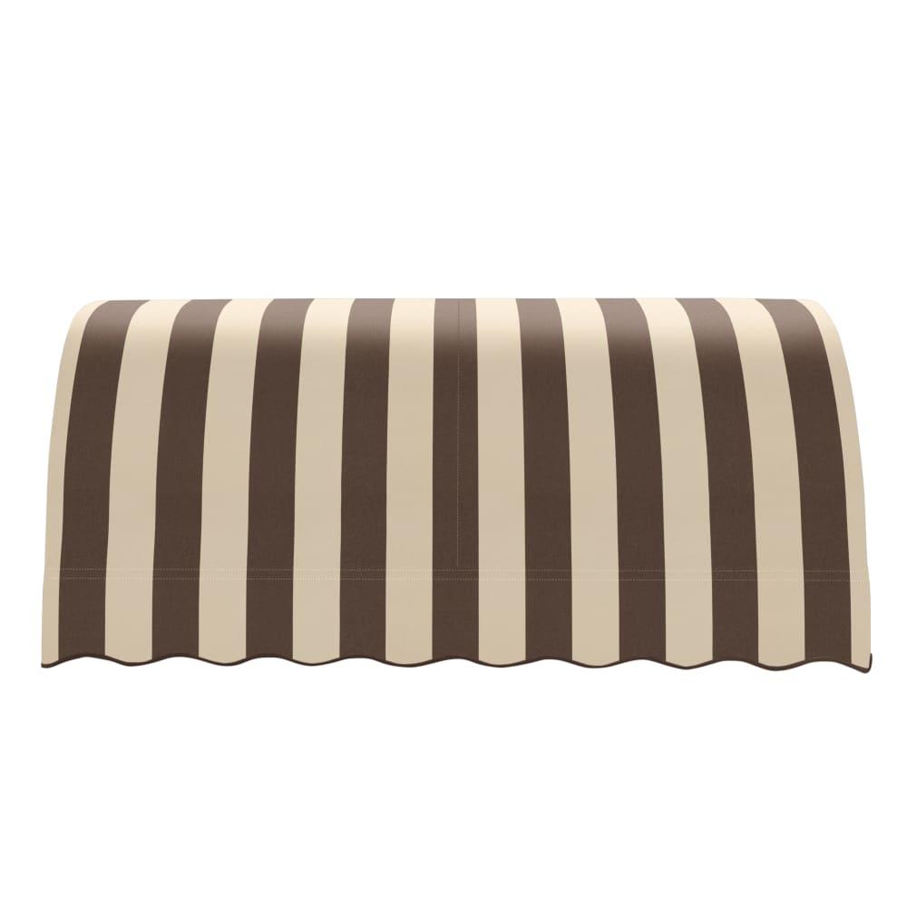 Awntech 5.375 ft Savannah Fixed Awning Acrylic Fabric, Brown/Tan Stripe. Picture 2