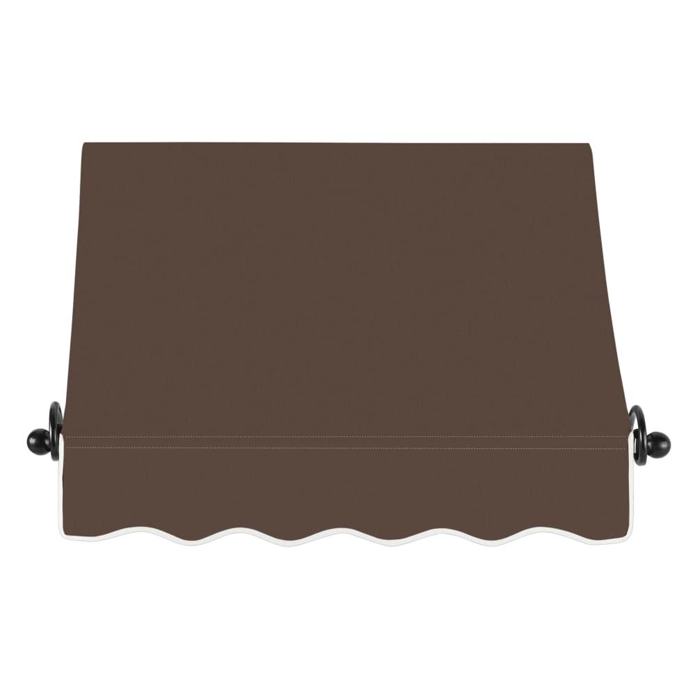 Awntech 3.375 ft Charleston Fixed Awning Acrylic Fabric, Brown. Picture 2