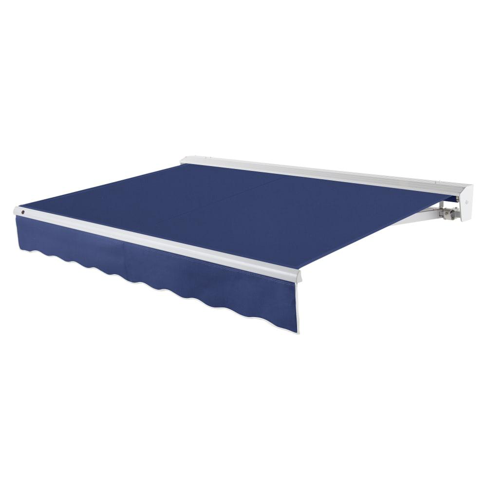 8' x 6.5' Destin Left Motor Left Motorized Patio Retractable Awning, Navy. Picture 1