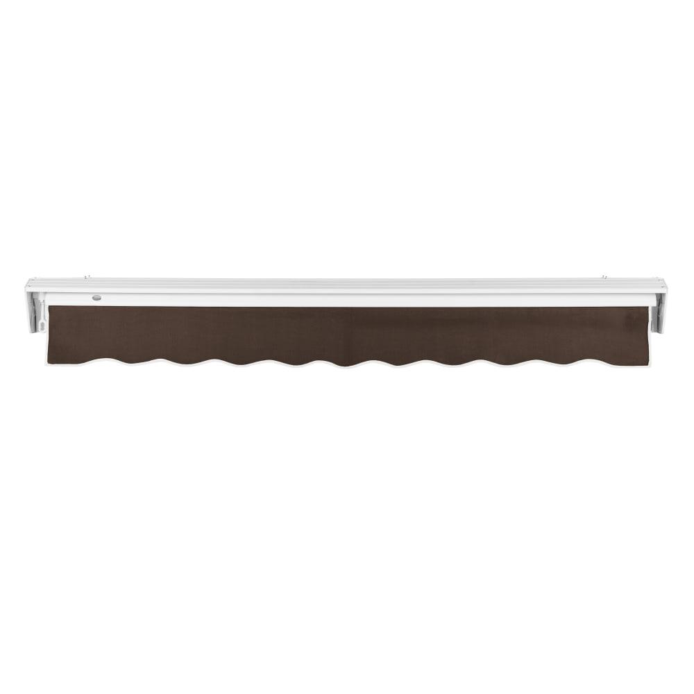 18' x 10' Destin Manual Manual Patio Retractable Awning Acrylic Fabric, Brown. Picture 4