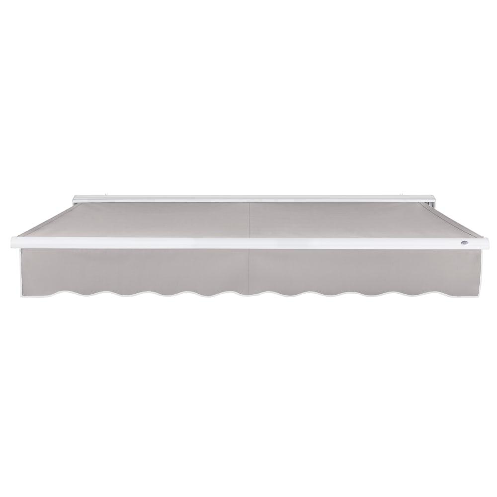 18' x 10' Destin Manual Manual Patio Retractable Awning Acrylic Fabric, Gray. Picture 3