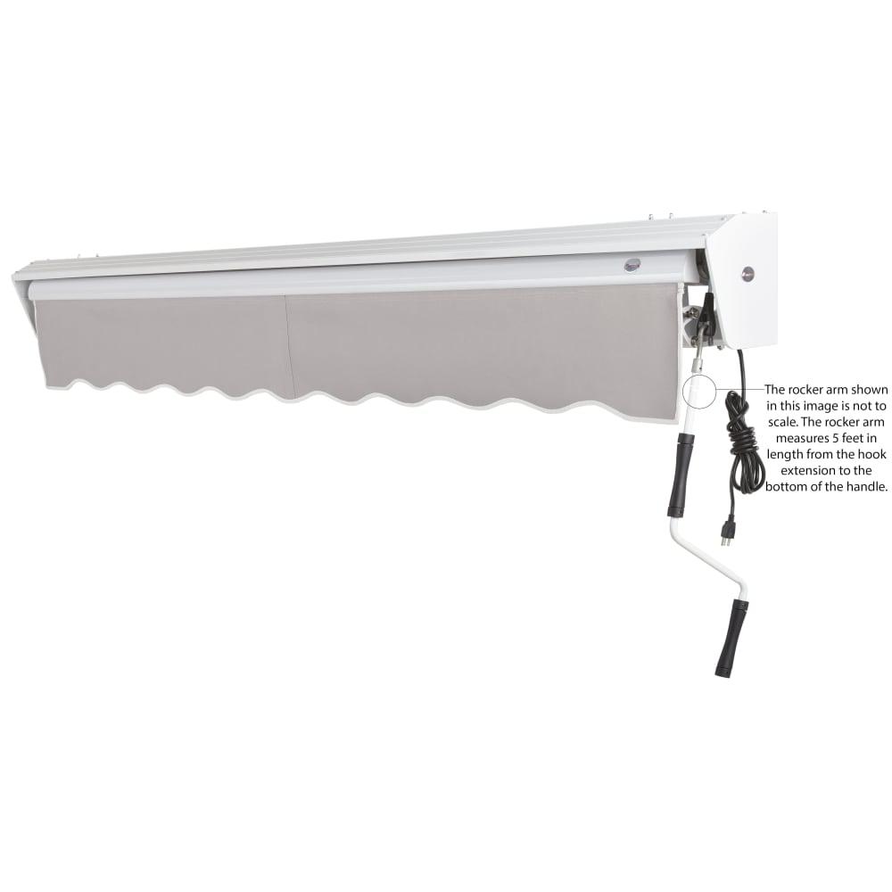 14' x 10' Destin Right Motor Right Motorized Patio Retractable Awning, Gray. Picture 6