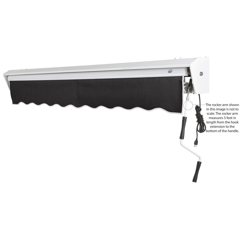 14' x 10' Destin Right Motor Right Motorized Patio Retractable Awning, Black. Picture 6