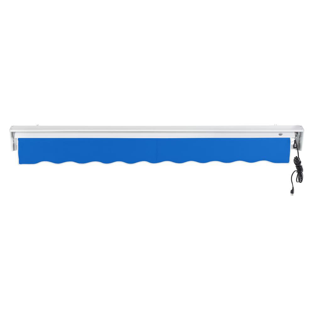 14' x 10' Destin Right Motorized Patio Retractable Awning, Bright Blue. Picture 4