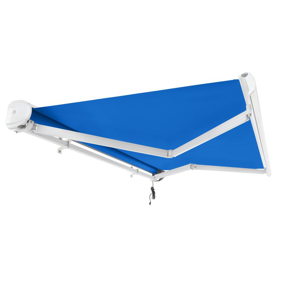 14' x 10' Full Cassette Right Motorized Patio Retractable Awning, Bright Blue. Picture 7