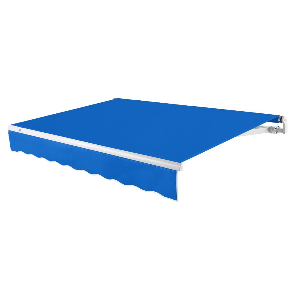 14' x 10' Maui Left Motor Left Motorized Patio Retractable Awning, Bright Blue. Picture 1