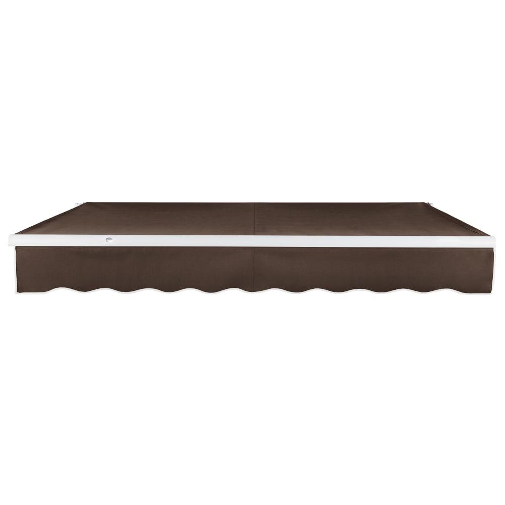 14' x 10' Maui Manual Manual Patio Retractable Awning Acrylic Fabric, Brown. Picture 3