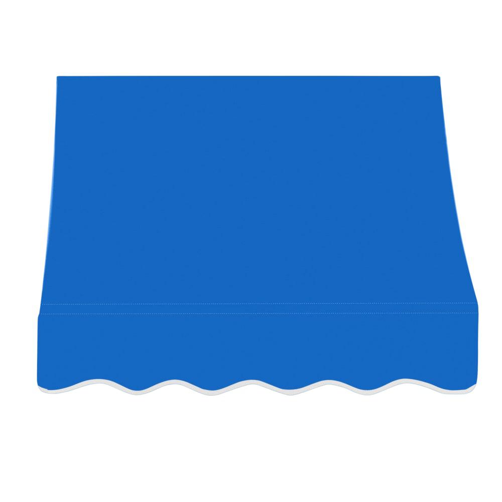 Awntech 3.375 ft Nantucket Fixed Awning Acrylic Fabric, Bright Blue. Picture 2
