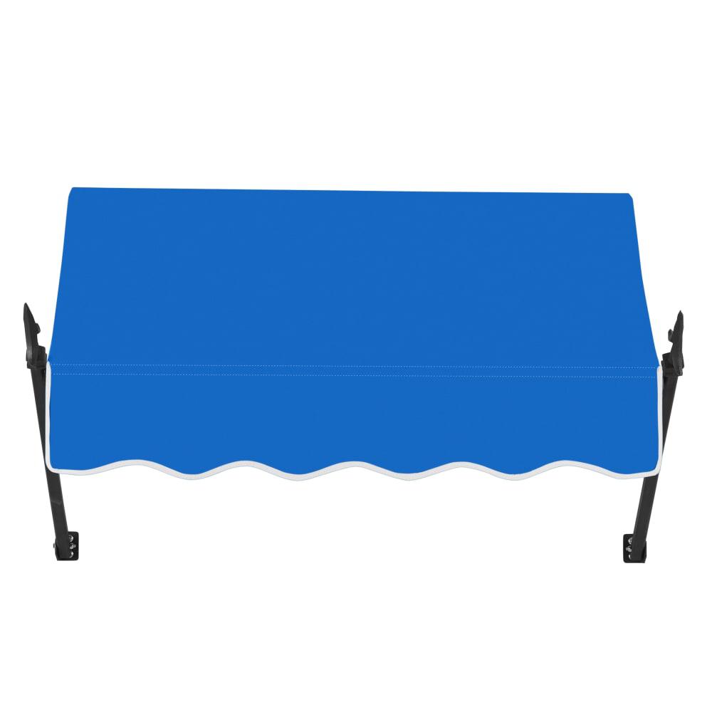 Awntech 3.375 ft New Orleans Fixed Awning Acrylic Fabric, Bright Blue. Picture 2