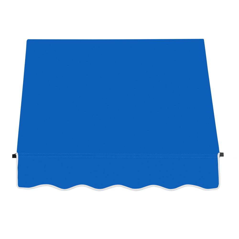 Awntech 3.375 ft Santa Fe Fixed Awning Acrylic Fabric, Bright Blue. Picture 2