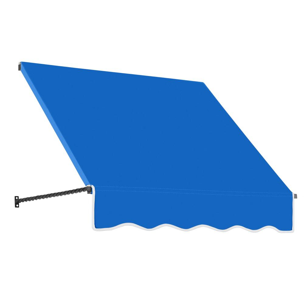 Awntech 3.375 ft Santa Fe Fixed Awning Acrylic Fabric, Bright Blue. Picture 1