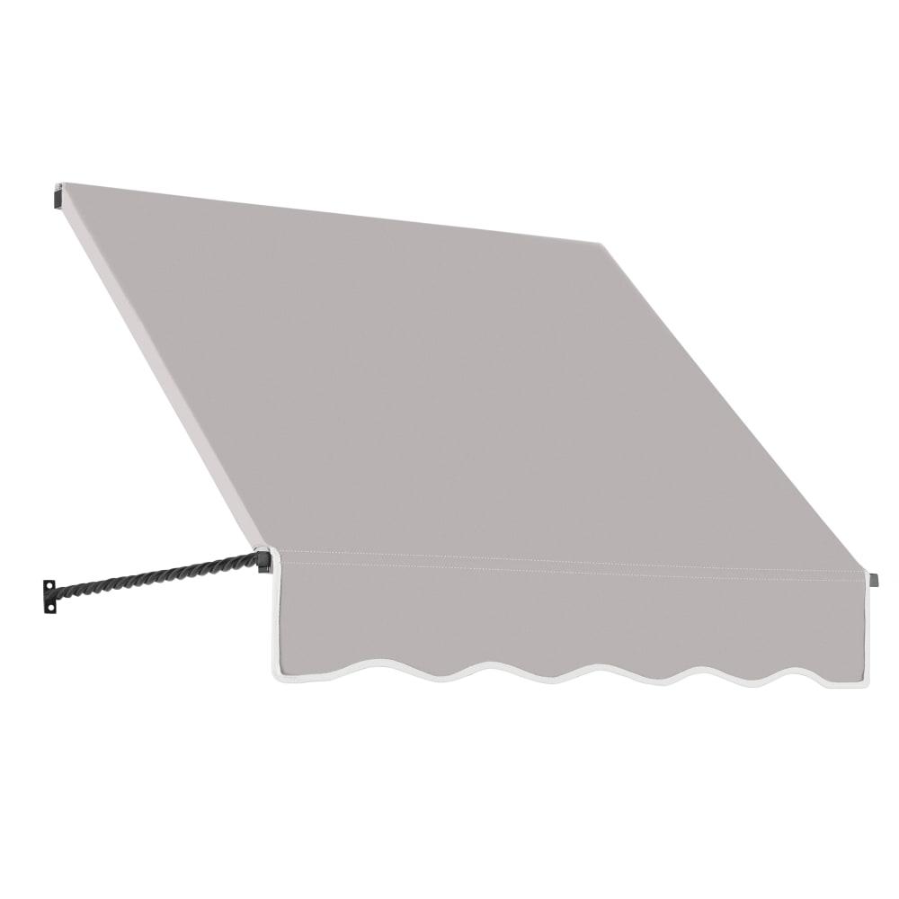 Awntech 3.375 ft Santa Fe Fixed Awning Acrylic Fabric, Gray. Picture 1