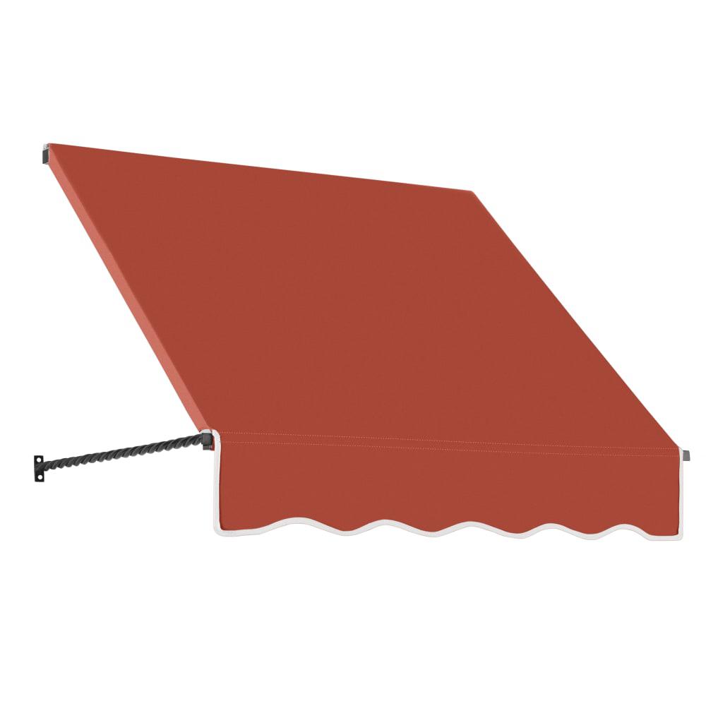 Awntech 3.375 ft Santa Fe Fixed Awning Acrylic Fabric, Terracotta. Picture 1